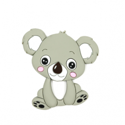 FDA Tested OEM ODM Food Grade Cute Funny Silicone Koala Teether Teething Toys For Infant Baby